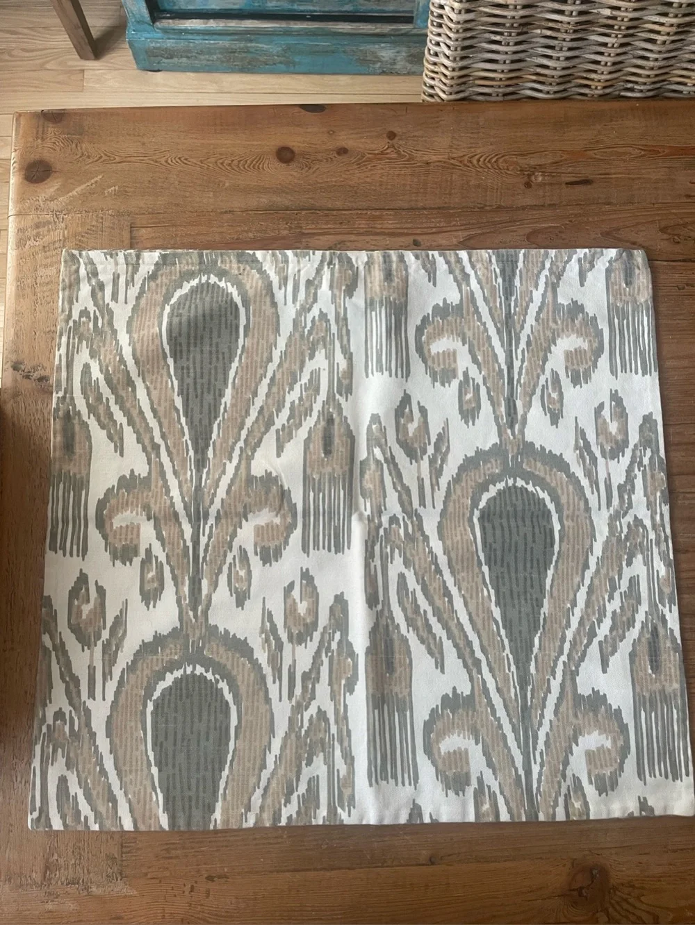 John Robshaw Ikat Print Euro Pillow cover. Never been used